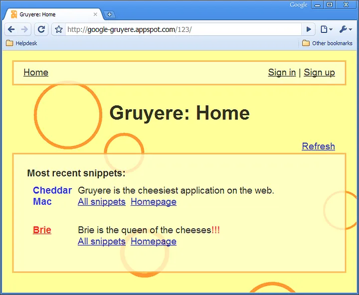 تطبيق Google Gruyere