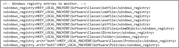 مثال لملف Windows ossec.conf