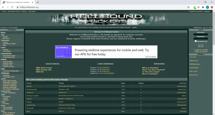 منصة Hellbound Hackers