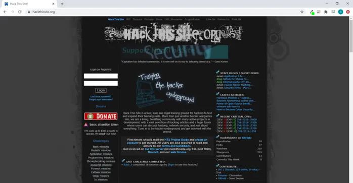 موقع HackThisSite